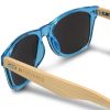 Ochelari de soare unisex Navaris, UV400, Bambus, Albastru, 40731.04.04