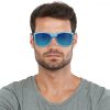 Ochelari de soare unisex Navaris, UV400, Bambus, Albastru, 40731.04.04