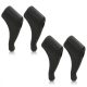 Set 4 Terminale anti-alunecare pentru ochelari, Kwmobile, Negru, Silicon, 45481.01