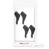 Set 4 Terminale anti-alunecare pentru ochelari, Kwmobile, Negru, Silicon, 45481.01