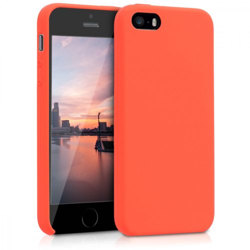 Husa Apple iPhone 5 / iPhone 5s / iPhone SE, Silicon, Portocaliu, 42766.69