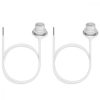 Set 2 Pendule de interior 80 cm cu dulie pentru becuri E27, Kwmobile, Alb, 45541.02