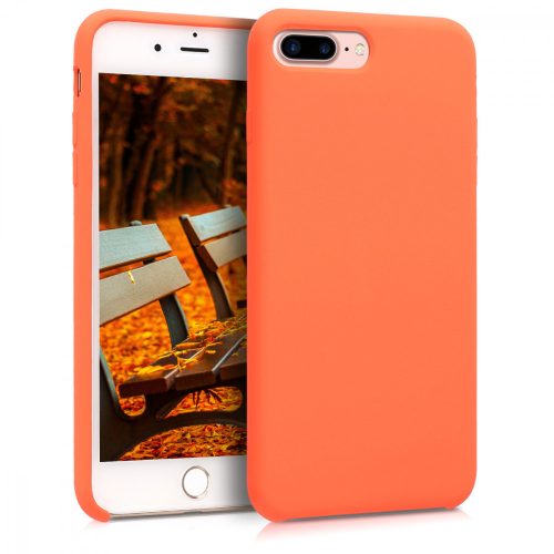 Husa Apple iPhone 8 Plus / iPhone 7 Plus, Silicon, Portocaliu, 40842.29