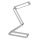 Lampa de birou pliabila cu LED si control tactil, Kwmobile, Argintiu, Aluminiu, 45535.35