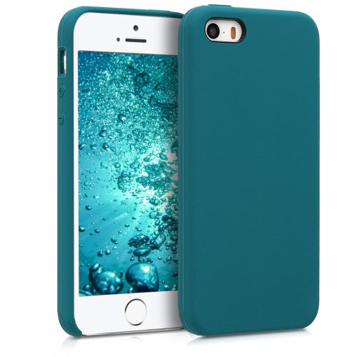 Husa Apple iPhone 5 / iPhone 5s / iPhone SE, Silicon, Albastru, 42766.57