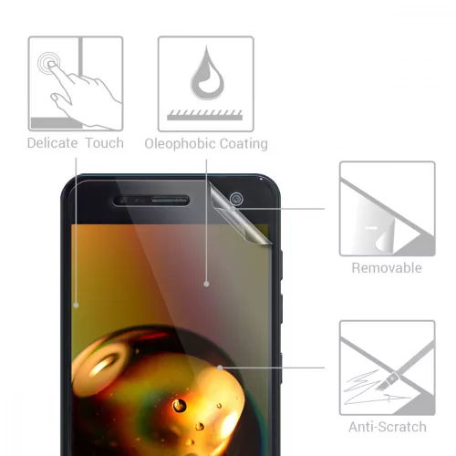 Set 3 folii de protectie pentru ZTE Blade V8 Mini, Kwmobile, Fata, Transparent, 45581.1
