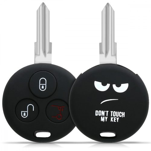 Husa Cheie Auto pentru Smart - 3 Butoane, Silicon, Negru, 45658.01