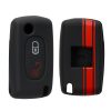 Husa Cheie Auto pentru Peugeot / Citroen - 2 Butoane, Silicon, Negru, 45652.01