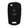 Husa Cheie Auto pentru Hyundai - 3 Butoane, Silicon, Negru, 45645.01