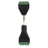 Set 4 Adaptoare audio/video cu 4 poli de 3,5 mm, Kwmobile, Negru/Verde, Metal, 45685.03