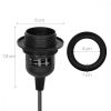 Cablu adaptor 3.5m cu dulie E27 si intrerupator, Kwmobile, Negru, PVC, 45717.01.064