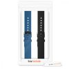 Set 2 Curele pentru Samsung Gear Fit2 / Gear Fit 2 Pro, kwmobile, Silicon, Albastru / Negru, 38830.04