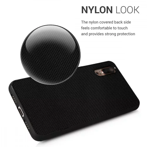 Husa Huawei P20, Nylon, Negru, 45846.01