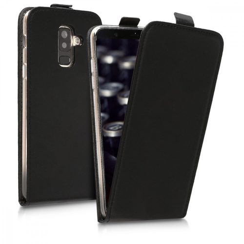 Husa Samsung Galaxy A6 Plus, Piele ecologica, Negru, 45882.01