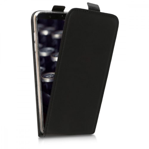 Husa Samsung Galaxy A6 Plus, Piele ecologica, Negru, 45882.01