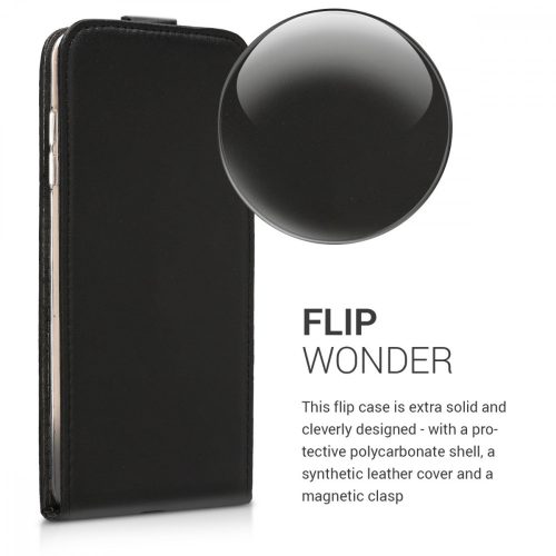 Husa Samsung Galaxy A6 Plus, Piele ecologica, Negru, 45882.01