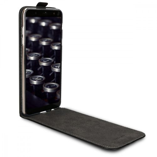 Husa Samsung Galaxy A6 Plus, Piele ecologica, Negru, 45882.01