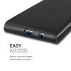 Husa Samsung Galaxy A6 (2018), Piele ecologica, Negru, 45881.01
