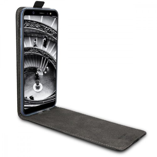 Husa Samsung Galaxy A6 (2018), Piele ecologica, Negru, 45881.01