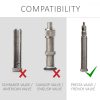 Set 5 Capace pentru valva , Kwmobile, Negru, Metal, 45929.01