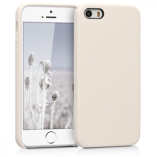 Husa Apple iPhone 5 / iPhone 5s / iPhone SE, Silicon, Crem, 42766.16
