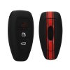 Husa Cheie Auto pentru Ford - 3 Butoane - Keyless Go, Silicon, Negru, 44708.03