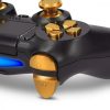 Set de butoane pentru PlayStation 4 Pro/PS4 Slim Controller, Kwmobile, Auriu, Aluminiu, 46055.21