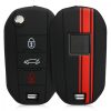 Husa Cheie Auto pentru Peugeot / Citroen - 3 Butoane, Silicon, Negru, 46051.01