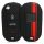 Husa Cheie Auto pentru Peugeot / Citroen - 3 Butoane, Silicon, Negru, 46051.01