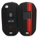 Husa Cheie Auto pentru Peugeot / Citroen - 3 Butoane, Silicon, Negru, 46051.01