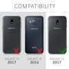 Husa Samsung Galaxy J3 (2017), Piele ecologica, Negru, 42482.08