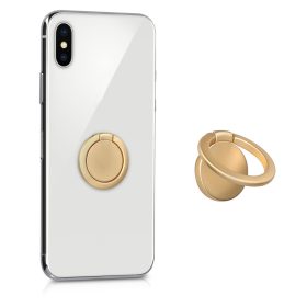   Suport tip inel pentru telefon, Kwmobile, Auriu, Metal, 46150.21