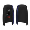 Husa Cheie Auto pentru BMW - 3 Butoane - Keyless Go, Silicon, Negru, 46209.04