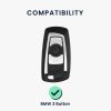 Husa Cheie Auto pentru BMW - 3 Butoane - Keyless Go, Silicon, Negru, 46209.04