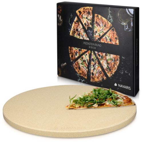 Piatra de pizza Navaris, rotunda, 35 cm, rezistenta pana la 800°C, 46220.01