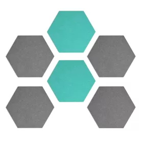   Set 6 Panouri pluta hexagonal Navaris, 15 x 17 cm, 10 pini, 46230.01