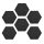 Set 6 Panouri pluta hexagonal Navaris, 15 x 17 cm, 10 pini, 46230.02