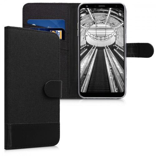 Husa LG Q Stylus, Textil, Negru, 46240.73