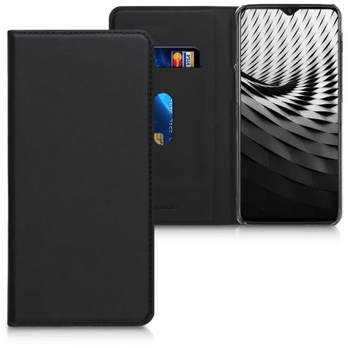 Husa OnePlus 6T, Piele ecologica, Negru, 46320.01
