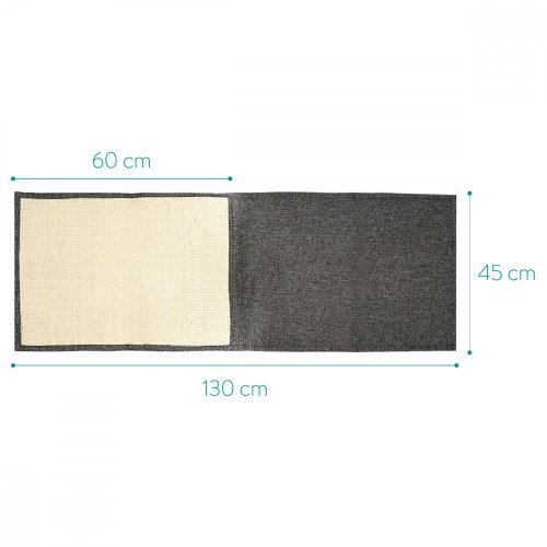 Set 2x Protectie impotriva zgarieturilor pentru Pisici, 60x45 cm, Sisal, Gri, 46354.19.02