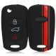 Husa Cheie Auto pentru Hyundai - 3 Butoane, Silicon, Negru, 45645.02