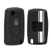 Husa Cheie Auto pentru Peugeot / Citroen - 2 Butoane, Silicon, Negru, 45652.03