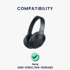 Set 2 Perne de urechi pentru casti Sony MDR-1000X/WH-1000XM2, Kwmobile, Negru, Piele ecologica, 46415.01