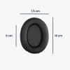 Set 2 Perne de urechi pentru casti Sony MDR-1000X/WH-1000XM2, Kwmobile, Negru, Piele ecologica, 46415.01