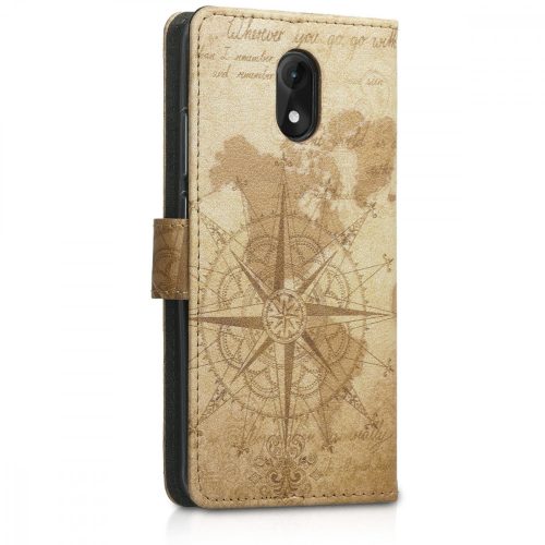 Husa Wiko Lenny 5, Piele ecologica, Maro, 46462.01