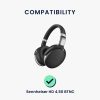 Set 2 Perne de urechi pentru casti Sennheiser HD 4.50 BTNC, Kwmobile, Negru, Piele ecologica, 46414.01