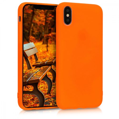 Husa Apple iPhone X / iPhone XS, Silicon, Portocaliu, 46270.69