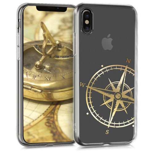 Husa Apple iPhone X / iPhone XS, Silicon, Gold, 42505.14
