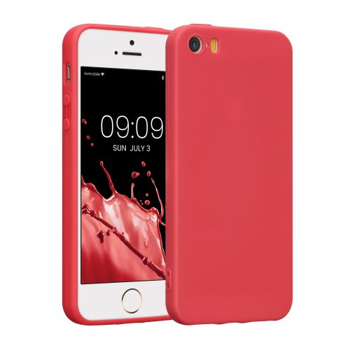 Husa Apple iPhone 5 / iPhone 5s / iPhone SE, Silicon, Rosu, 44141.111
