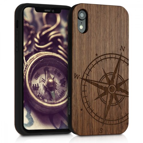 Husa Apple iPhone XR, Lemn, Maro, 46748.01